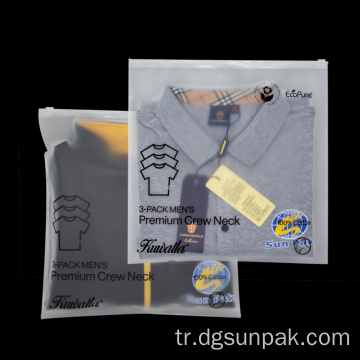 logolu özel zip kilit plastik geri dönüştürülmüş çantalar